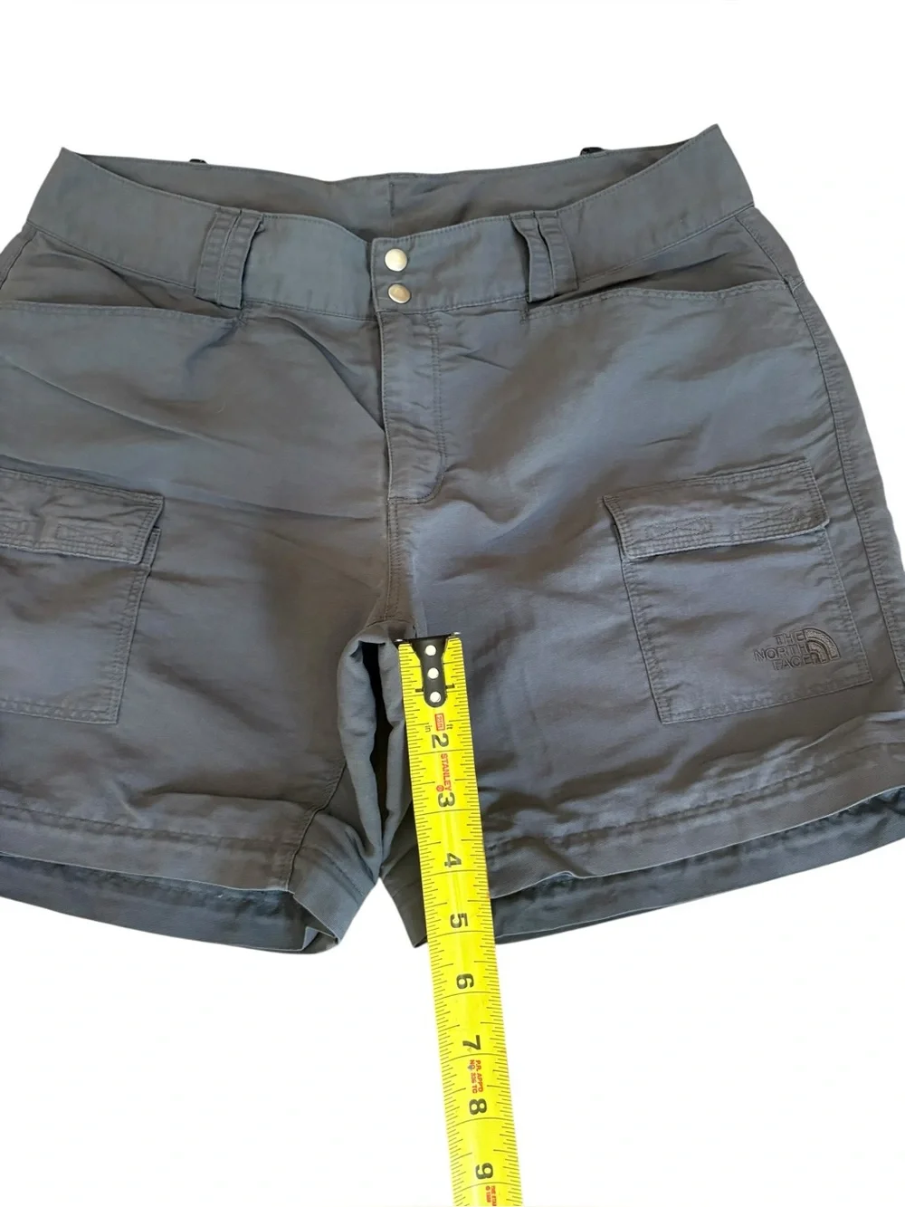 The North Face Nylon Waster Resistant Hiking Shorts Gray Womens Size 10